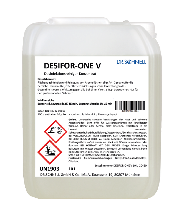 DESIFOR-ONE V Flächendesinfektion ● begrenzt viruzid.